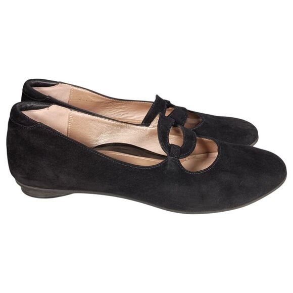 Beautifeel Flats 6 Womens Black Aline Suede Mary Jane Slip On Round Toe Casual - Picture 2 of 10